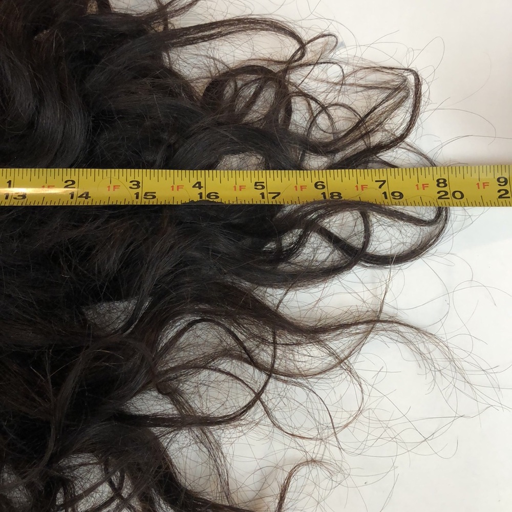 Elegante Brazilian Remy human hair Full wig long 20 inch hair Dark Brown - Picture 11 of 11